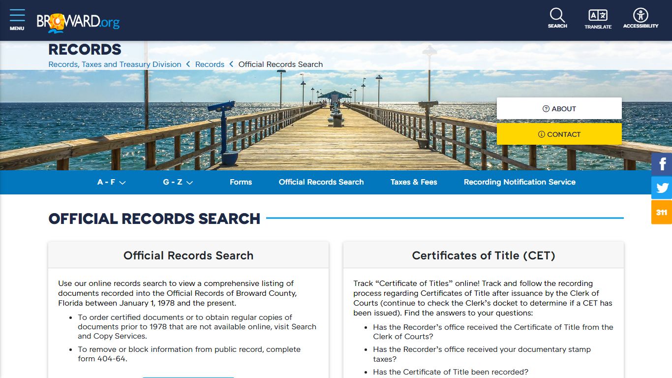 Records Official Records Search - Broward County, Florida
